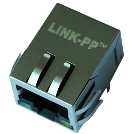 Link-Pp RJ45 CONNECTOR WITH 10/100 BASE-TINTERGRATEDMAGNETICS, GREEN/YELLOW LED TAB DOWN, ROHS LPJ0011ABNL