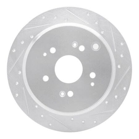 Dynamic Friction Co DFC Brake Rotor - Drilled and Slotted - Silver 631-59047R