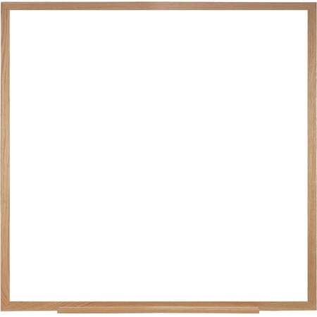 Ghent Dry Erase Board, Plastic, 48 5/8 in, 48 5/8 in, Wood Frame, White, Gloss M2W-44-4