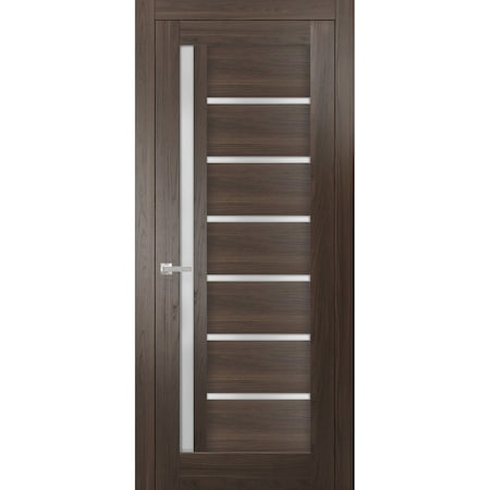 Sartodoors Solid French Door Frosted Glass 24x80 Solid Core Modern Interior QUADRO4088ID-CA-24