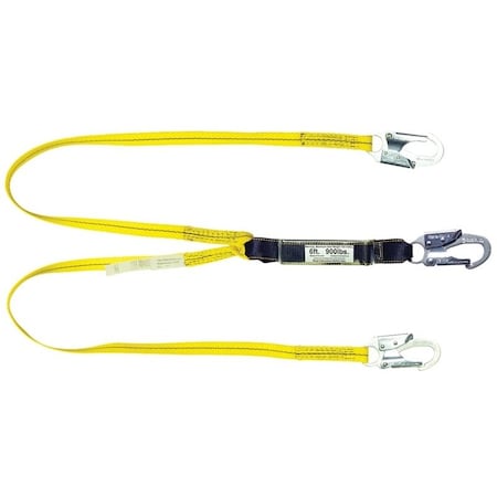 Qual-Craft Lanyard Leg Dbl 6Ft Shk Absorb 01230