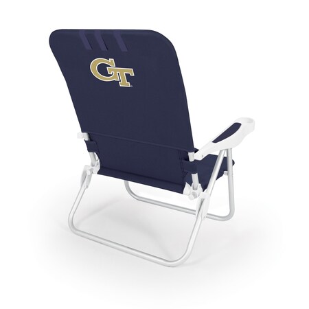 Picnic Time Family Of Brands NCAA Georgia Tech Yellow Jackets Monaco Reclining Backpack Beach Chair 790-00-138-194-0