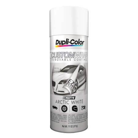 Vht Multi Purpose Paint Custom Wrap Removable Coating; Arctic White; Aerosol Can; 11 Ounce CWRC798