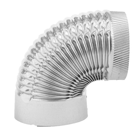 Imperial Corrugated Elbow, 6 in Connection, 28 Gauge, Galvanized GV0326