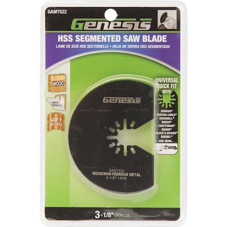 Genesis 3-1/8'' HSS Segmented Oscillating Blade GAMT522
