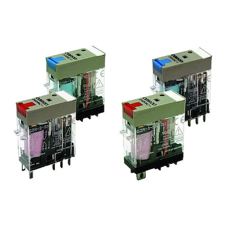 Omron General Purpose Relay, Square, 21.6 mA, 5, Plug-in G2R-1-SD DC24(S)