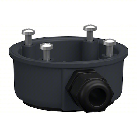 Schneider Electric Tower Light Adapter, 2 5/8 in dia., Gray XVZ07