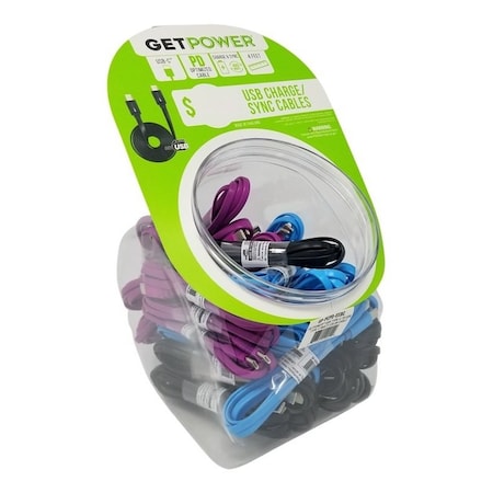 Get Power CHRG CABLE USB C TO USB C 4FT CWP-USBBOWLPDUC