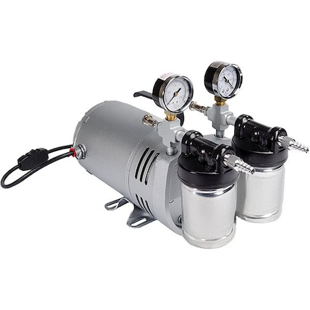 Gast Vacuum Pump, Rotary Vane, 1/4 HP, 26 In HG 0523-V4-G588NDX