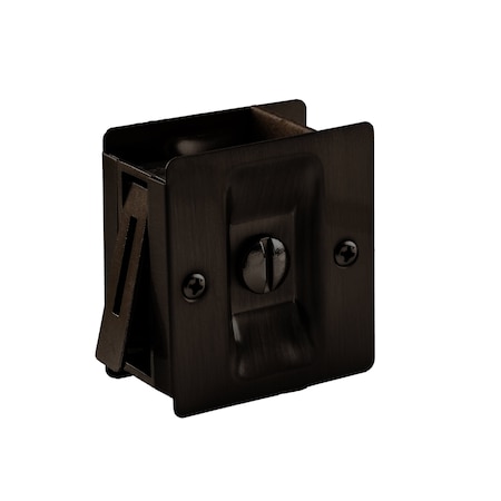 Geo 1-3/4" x 2-1/4" Privacy Sliding Door Lock Matte Black Finish GBH-SDPR-MB