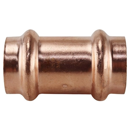 Apollo Coupling with Stop, 3/4 in, Press Fit, Copper, 300 psi Pressure XPRC34