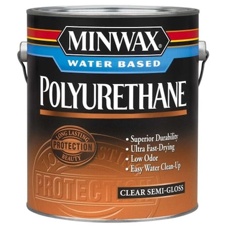 Minwax 1 Gallon Semi Gloss Water Based Polyurethane, 2PK 71032