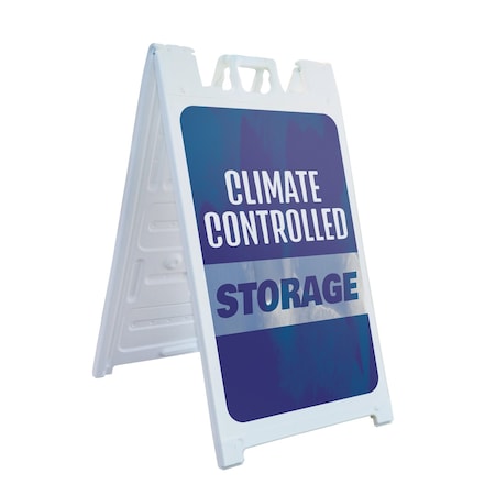 Signmission Climate Controlled Storage, A-Frame & 2 Sign Inserts, Heavy-Duty Plastic Frame SBHD-C-2436-30364