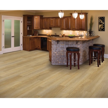 Mohawk SolidTech Discovery Ridge 6'' Wx48'' L Coffee House Tan VinyFloor Plank, 32.15 Sq. Ft./Case DRS21-320