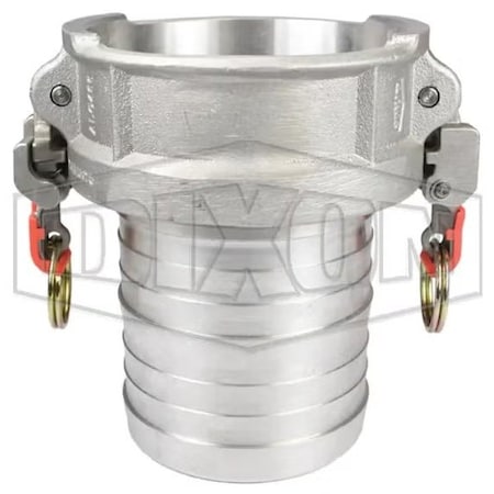 Dixon Vent-Lock Safety EZ Boss-Lock Type-C Cam and Groove Coupling with Drop Shank, 4 in Nominal, Alumin ALC400EZ
