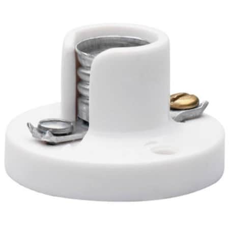 Legrand Lamp Holder, 125 V, 75 W, Plastic Housing Material, White 10028