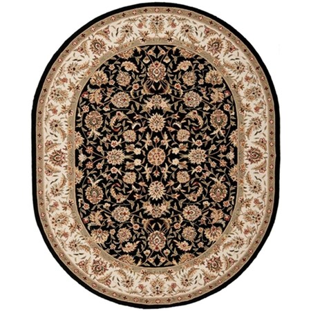 Safavieh Chelsea Oval Rug- Black 7 -6 Inch X 9 -6 Inch HK78A-8OV