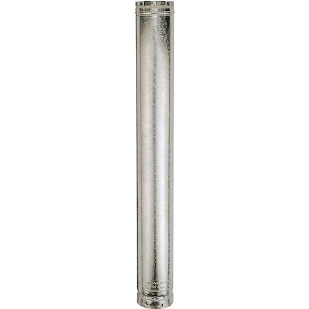 Ameri-Vent Type B Gas Vent Pipe, 5 in OD, 24 in L, Galvanized Steel 5E24