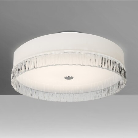Besa Lighting Paco 19 Ceiling, Opal/Clear, 4x 9W T12 LED PACO19CLC-LED