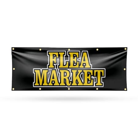 Signmission Flea Market, 48 Inch x 120 Inch, Vinyl Banner B-120-30634