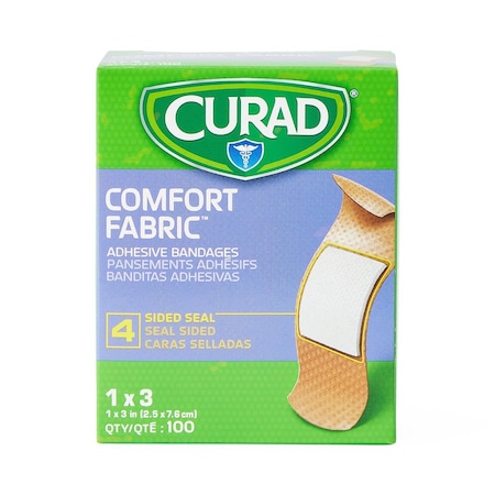Medline CURAD Comfort Adhesive Bandages, 1in x 3in (2.5 cm x 7.6 cm), 100PK NON25760Z