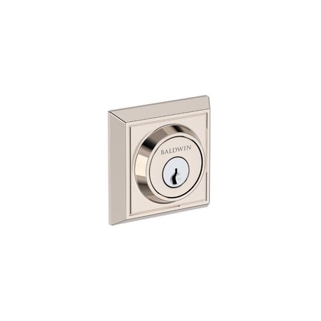 Baldwin Residential Deadbolts Single Cylinder Reversible Lifetime Bright Nickel SCCHD055