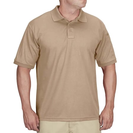 Propper Men's Uniform Polo, 100% Polyester Pique, 3 Button, 1 Pocket(s), Silver Tan, 6XL F5355