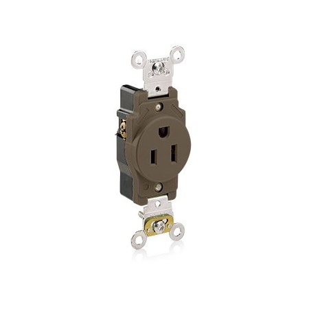 Leviton Industrial Series Heavy Duty Grade Single Receptacle, 15 Amp, 125 Volt 5261