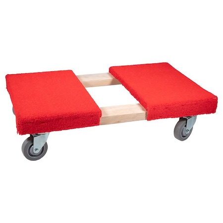 Mytee Products 19 in x 32 in Carpeted Furniture Dolly 4 Wheels 1000 lbs.w/ 3.5 inx4 in Swivel Casters MD-O1932