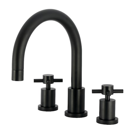 Kingston Brass Two-Handle Deck Mount Roman Tub Faucet, Matte Black KS8320DX