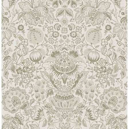 A-Street Prints Blanche Neutral Floral Damask Wallpaper 4147-27374
