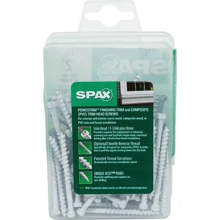 Spax No.9x4'' T10 Plus Cylindrical Head HCR, Exterior Rated Yellow Trim Screw, 50 Ct. 42318704510068