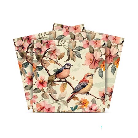 Homeroots 5" x 5" Brown And Pink Vinyl Arabesque Peel And Stick Removable Tiles 571233