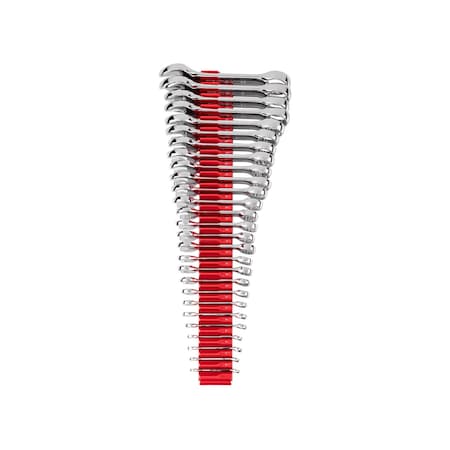 Tekton Stubby Combination Wrench Set with Modular Organizers, 27-Piece (6 - 32 mm) WCB95406