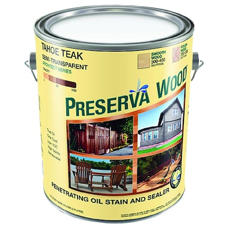 Preserva Wood Gal Preserva Products, Ltd. Tahoe Teak Transparent Preserve and Protect Stain and Sealer 11102