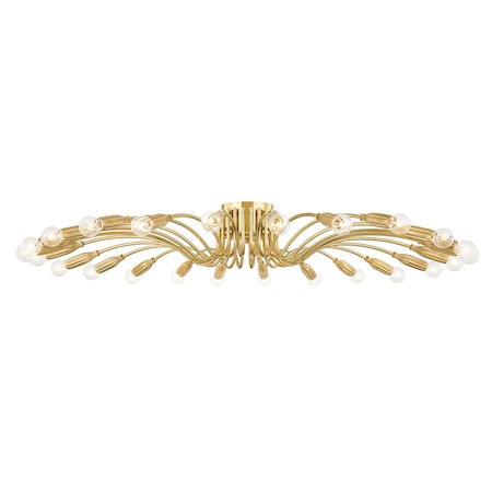 Hudson Valley Lighting Barney 24 Light Semi Flush 49.25 In. Aged Brass 5949-AGB