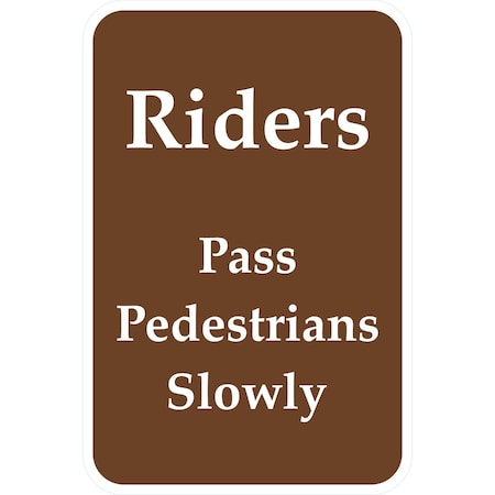 Lyle Riders Pass Pedestrians Slowly, 12x18, Engineer Grade, Brown G-3352-EG_12x18