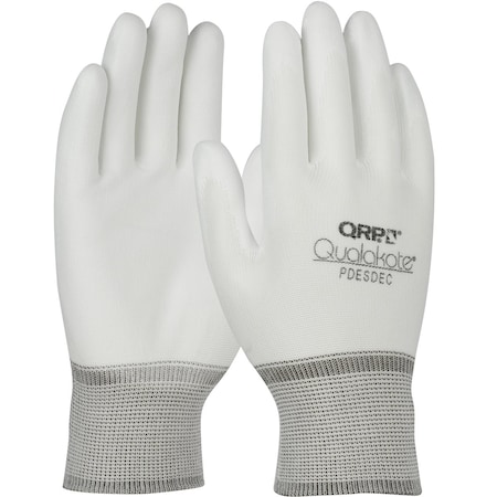 Qrp Seamless Knit Nylon Glove with Polyurethane Coated Grip on Palm & Fingertips, 120PK PDESDECS