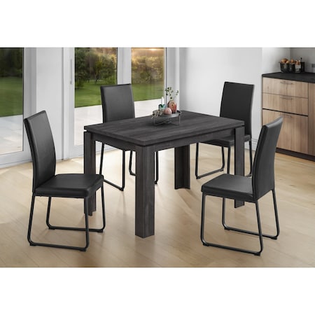 Monarch Specialties Dining Table, 48" Rectangular, Small, Kitchen, Dining Room, Laminate, Black, Contemporary, Modern I 1166