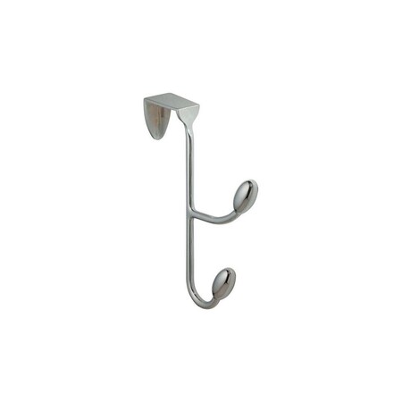 Idesign Hook Silver Steel Medium Orbinni Over the Door Double 10 lb. cap. Silver 76500