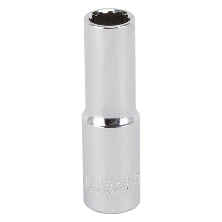 Vulcan Drive Socket, 13 mm Socket, 1/2 in Drive, 12-Point, Chrome Vanadium Steel, Chrome, MT6528974 MT6528974