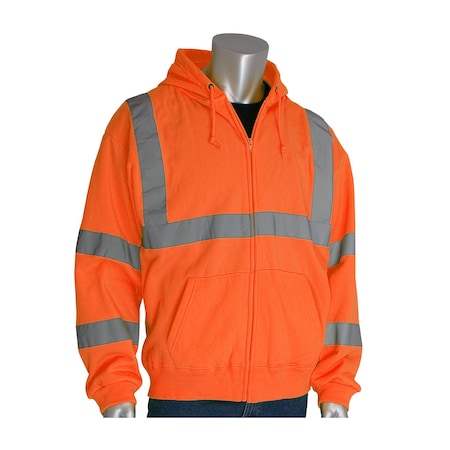 Pip ANSI Type R Class 3 Hooded Sweatshirt 323-HSSEOR-L