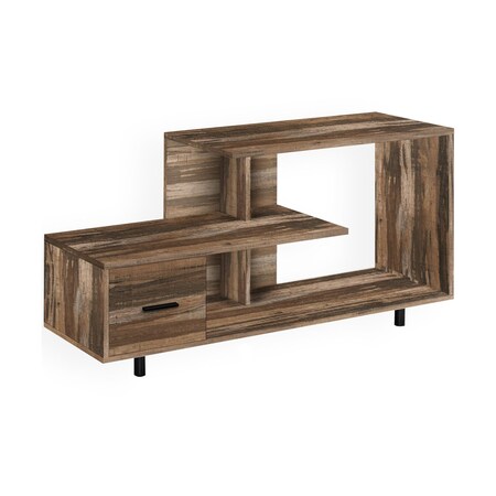 Homeroots 47in Brown Cabinet Enclosed Storage TV Stand 490358