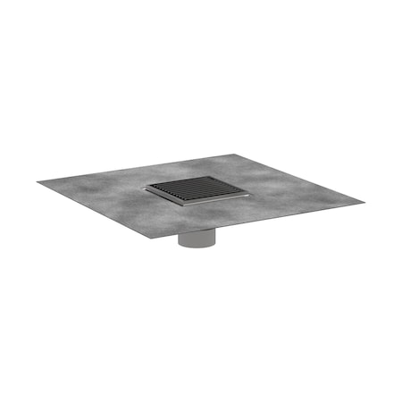 Hansgrohe Brilliance Point DraSet 4"x 4" Trim w/ Height Adjustable Frame and Rough Brushed Stainless Steel 56132801