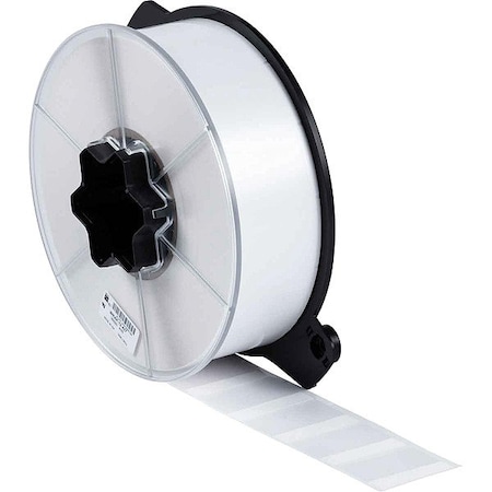 Brady Wraparound Label, White, Vinyl, 2 in W WRAP-12-417