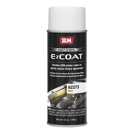 Sem EZ Coat Direct-To-Metal Coating, 16 oz, White, 13 sq-ft at 1 mil DFT Coverage 62273