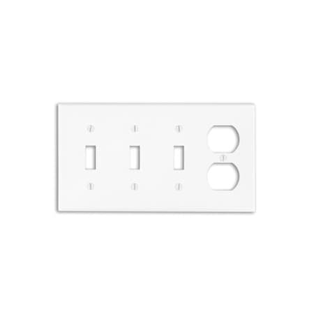 Leviton Combination Wallplate, Standard Size, Gang 4, White P38-W