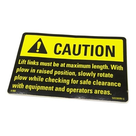 Cnh DECAL CAUTION, CNH OEM 543301R1 543301R1