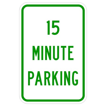 Sign Solutions Usa Parking Sign, 12 in W, Aluminum Sign, White DCS12HWT1218CUS00123