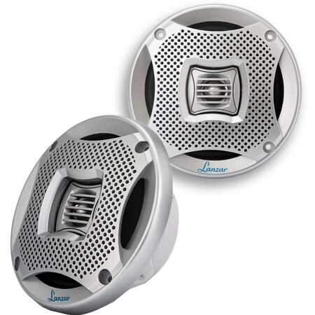 Lanzar 400 Watts 6.5'' 2-Way Marine Speakers (Silver Color) AQ6CXS